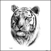 Party dekoration vattent￤t tillf￤llig tatuering klisterm￤rke skog lejon tiger bj￶rn blixt tatueringar kvinnor leopard varg krona kropp konst arm falsk dha2o
