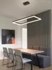 Hanglampen modern eenvoudig zwart vierkant led kroonluchter woonkamer slaapkamer dineren geborsteld aluminium glans kroonluchters verlichting armatuur