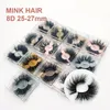 Thick Natural Long Mink False Eyelashes Curly Crisscross Reusable Handmade Multilayer 25mm Fake Lashes Full Strip Eyelash Extensions Makeup for Eyes