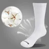 Chaussettes Homme YUEDGE Hommes 5 Paires Couleur Unie Respirant Confortable Coton Coussin Déodorant Crew Chaussettes Travail Blanc Chaussettes 220923