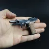 Beretta 92F Metal Pistol Gun No Letter Miniature Model Keychain Gun Toys Costume Props Craft Pendant Men's and Women's Birthday Presents 1089