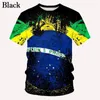 Outdoor TShirts Fashion Brazil Flag 3d T Shirt MenWomen Casual Round Neck Short Sleeve Sports Tshirt W220923