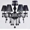 Pendant Lamps Modern Crystal Chandelier Light Fixtures Ceiling Lustre Para Quarto Black Led For Living Room Bedroom Kitchen