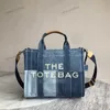 Large Capacity 5A Denim Canvas Tote Shoulder Bag Designer Leather Wallet Quality Crossbody For Women Classic Famous Brand Shopping Purse 220921