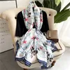 Sclesves 2022 Silk Scarf Hijab Women Print Spring Behet Stoles Female Hand Foulard Headkerchief Shl Wraps Bandana Design Y2209