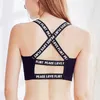 Bustiers Corsets Femmes Lettre Imprimé Push Up Rembourré Soutien-Gorge De Sport Sexy Débardeurs Bralette Avec Pad Top Body Shaping Crop U