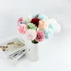 Decorative Flowers 5pcs Artificial Chrysanthemum Ball Bouquet For Bridal Wedding Home Office Party Garden Decor Fake Flower