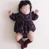 Rompers antumn atrumborn stoddler girls bodysuits لطيف جميل الأزهار الأميرة بذلة ملابس الطفل طفلة