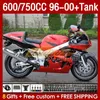 スズキSRAD GSXR600 GSXR 750 600 CCのタンクフェアリング1996-2000 156NO.150 GSXR-600 GSXR750 750CC 1997 1998 1999 2000 GSX-R750 600CC 96 97 98 99 00フェアリングキャンディレッドレッドレッドレッドレッドレッドレッドレッドレッド