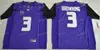 SJ Washington Huskies Jake Browning College Football Jerseys Mens 3 Jake Browning costure