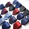 Bow Ties 7cm Mens Business Tie Resmi Çizgili Jakard Düğün Kravat Dar Klasik Corbata Neckwear Gravata