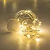 Strings 1M 2M 3M fil de cuivre argenté LED guirlandes lumineuses alimenté par batterie éclairage de vacances pour la décoration de fête de mariage d'arbre de noël