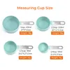 Measuring Tools 4pcs Baking Kitchen Spoon Set Stainless Steel Handle Cup With Scale Gadgets 220922