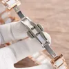 Moda klasik kadın saat 35mm 9100 ay fazı fonksiyonu mekanik hareket safir ayna seramik bandı hayat suya dirençli 100 metre