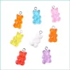 Charms 32pcs Resin Gummy Bear Candy Necklace Charms zeer schattige sleutelhanger hanger voor doe -het -zelfdecoratie 161 U2 Drop levering 2021 Sieraden F DHDPH