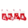 Santa Socks Festival Presente Partido de Decoração em casa Ornamento Red Christmas Stocking Rre14443