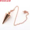 Metall koppar pendel pendell sp￥dom reiki energil￤drande dows andlig dowsing spiral cone antik pyramid smycken bo961