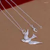 Colares de pendentes 925 Sterling Silver Fashion Stray Bird High Jewelry Colares Gift