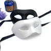 Halloween Masque Noir Homme Demi Visage Adulte Blanc Fête Fournitures Gentleman Mascarade De Bal Masques RRE14438