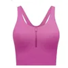 Front Reißverschluss Sport Bra Yoga Outfits Weste für Frauen-Tanktoper mit Aktivkleidung Unterwäsche Fitness Y-Back Fitnessstudio Kleidung