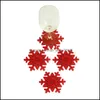 Mats kuddar Creative Christmas Snowflake Shaped Cup Mat Anti-Scid Table Decor Placemat Xmas Holiday Drop Delivery 2021 Home Garden Kit DHVN4