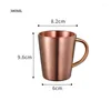 Mugs 420ml Stainless Steel Coffee Beer Cup Mug For Office Tea Milk Water Thermal Cups With Anti-scald Handle Travel Drinkware Tools