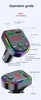 F5 Car Charger FM Sändare Bluetooth 5.0 RGB Atmosphere Light Car Kit Mp3 Player Wireless Handsfree Audio Mottagare med detaljhandeln