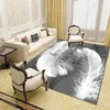 Carpets Home Decorative Rugs Living Room Bedroom Anti Slip Flannel Bath Mat Soft Big Feather Corridor Area Rug Nordic Style