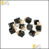 Charms 10st smyckesfynd Facetterade kubglas L￶st p￤rlor 13 f￤rg kvadratform 2mm h￥l ￶sterrikisk kristallp￤rla f￶r armband diy dr dhqki