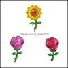 Party Decoration Rose Flower Sunflower Foil Balloons For Wedding Valentines Day Shower Kids Birthday Adt Air Globos Baby Drop Deliver Dhb29