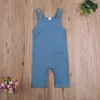 Rompers Summer Newborn Baby Boys Girls Romper Jumpsuits One Piece Jumpsuits Solid Color Sleeveless Casual Baby Clothes J220922