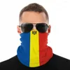 Écharpes moldaves drapeau country écharpe à moitié masque masque hommes femmes fashion gaiter bandanas bandeau à poussière de bande d'escalade extérieure