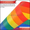 Dekoracja imprezy 30ft sznurka Rainbow Bunting Banner Gay Pride Flagi Rec Colorf Stripes na festiwal LGBT Carnival Home Bars Drop Deli Dhzuw