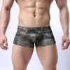 Costumi da bagno da uomo Intimo sexy Boxer Maschile Militare Boxer Pantaloncini U Bolle Pouch Mutande Camouflage Cueca Stretch Slip J220913