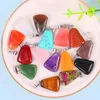 Pendant Necklaces Natural Trapezoid Stone Necklace Reiki Healing Pendants Fashion Beads For Jewelry Making Mix Color Gemstones Wholesale