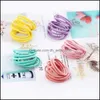 Hair Rubber Bands Nylon Women Hair Bands Children Lady High S Fashion Coiling Rubber String Thumb Ring Accessories Simplicity Drop De Dhyng