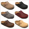 Atacado entupimentos de boston chinelos de cortiça homens homens moda moda verão designer designer respirável semi pedal lazer sapatos casuais sandálias de praia lisadas planas 35-45