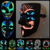 Les derniers masques 3D Party ont men￩ des masques lumineux de f￪te Halloween Habe Up Party Dance Party Cold Light Strip Ghost Masks Soutien Personnalisation RRB15