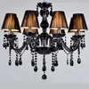 Pendant Lamps Modern Crystal Chandelier Light Fixtures Ceiling Lustre Para Quarto Black Led For Living Room Bedroom Kitchen