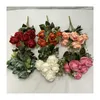 Dekorative Blumen k￼nstlicher Eukalyptus Blatt Rosenbouquet Hochzeit Blumen Arrangement Raum Heimdekor Weihnachtsgeschenk gef￤lschte Blumenpographie