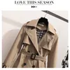 Women's Jackets S - 4XLBrand New Spring Autumn Long Women Trench Coat Double Breasted Khaki Dress Loose Coats Lady Outerwear Fashion Tops 2021 S0903