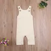 Rompers Summer Newborn Baby Boys Girls Romper Jumpsuits One Piece Jumpsuits Solid Color Sleeveless Casual Baby Clothes J220922