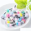 チャームアクリル透明なガラスカップチャーム10pcs/set fruits sundae color diy earringsネックレスチャームキッズ女性ジュエリー調査結果