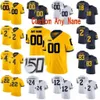 Sj NCAA College Jerseys Michigan Wolverines 10 Tom Brady 2 Shea Patterson 2 Charles Woodson 4 Nico Collins Custom Football Stitched