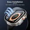 For Apple Watch Ultra 49mm Case with Screen Protector smartwatch PC Bumper Tempered Glass Accessories iwatch Ultra Cover