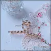 Hair Clips Barrettes Metal Pearl Grip Clips Rhinestone Simplicity Hairpin Texture Foundation Clamp Hairdresser Curling Clip 3 4Hx Y2 Dhi4G