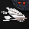 Dijkartikelen sets mint zilver zilverwerk dinermessen vork lepel bestrooien roestvrijstalen tafelgerei set spiegel keuken huis flatware