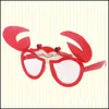 Décoration de fête Nouveauté Lunettes Fournitures de crabe Faveurs Lunettes drôles Po Shoot Props Drop Livraison 2021 Maison Jardin Fête Fête Eve Dhywg