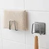 Hooks 2Pcs Kitchen Stainless Steel Sponges Holder Self Adhesive Sink Drain Drying Rack Accessories Storage Organizer