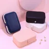 Jewelry Pouches 2 Layers Blue Organizer Capacity Necklace Earrings Rings Packaging Display Box Portable Travel Case Casket 4.6